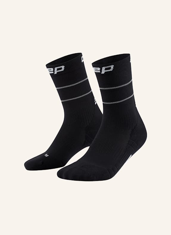 cep CEP CEP pro run reflective socks, mid cut, 2.0, men SCHWARZ