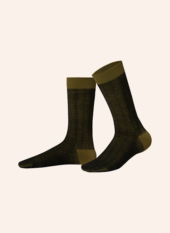 ITEM m6 Socken CASHMERE CONCIOUS OLIV/ SCHWARZ