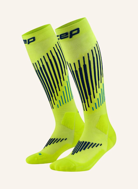 cep Laufsocken KNEE HIGH TOURING SKIING mit Kompression BLAU