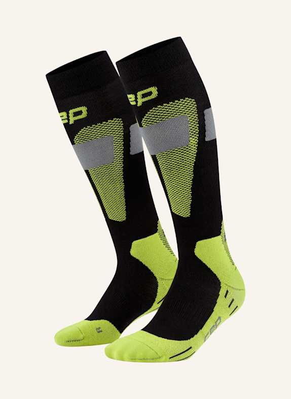 cep Skisocken SKI MERINO TALL 3.0 SCHWARZ/ GELB