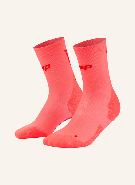 cep Laufsocken CORE RUN ULTRALIGHT  MID CUT NEONORANGE / ROT