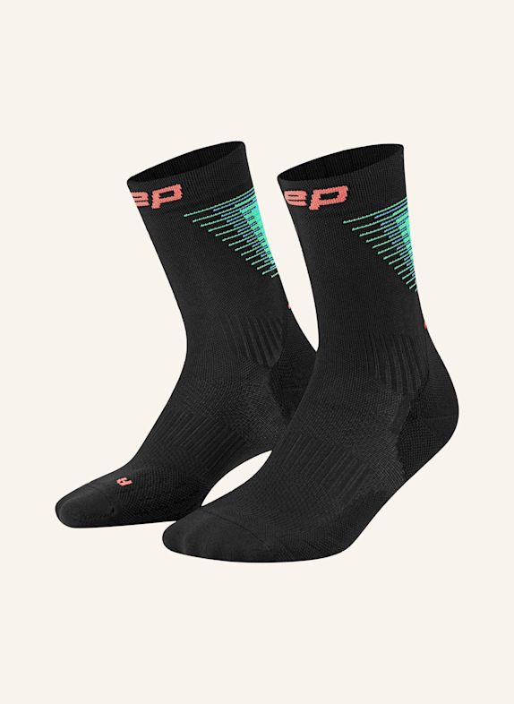 cep CEP CEP run edt. halo socks, mid cut, women SCHWARZ / GRÜN