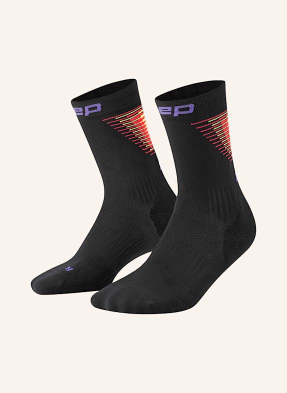 cep CEP CEP run edt. halo socks, mid cut, women SCHWARZ / ROT