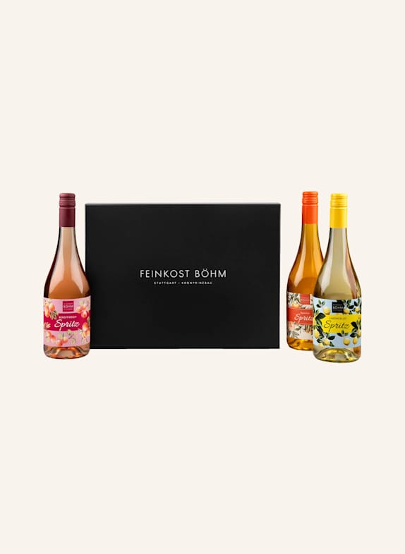Feinkost Böhm Geschenkbox DREIERLEI SPRITZ SCHWARZ