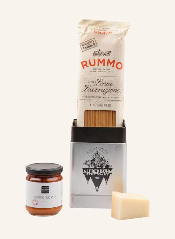 Feinkost Böhm Geschenkdose PASTA SCHWARZ