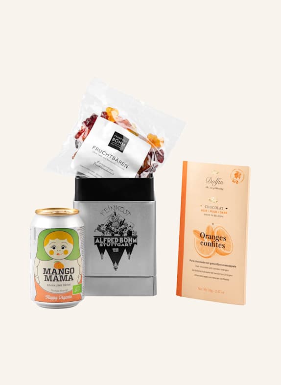 Feinkost Böhm Geschenkdose SÜSS SCHWARZ