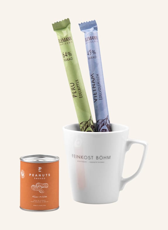 Feinkost Böhm Geschenktasse MITBRINGSEL WEISS