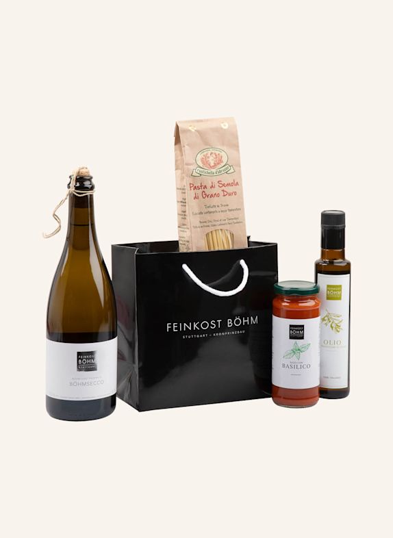 Feinkost Böhm Geschenktüte PASTA ABEND SCHWARZ