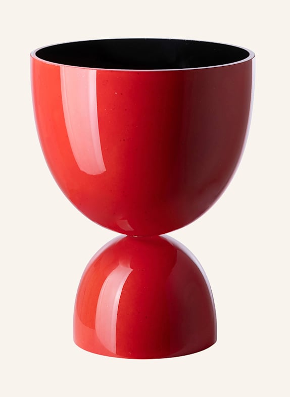 Fink Studio Schale auf Fuß RED PLANET ROT/ SCHWARZ