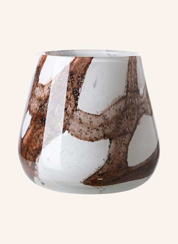 Fink Glasvase, Windlicht MELLA BRAUN/ WEISS