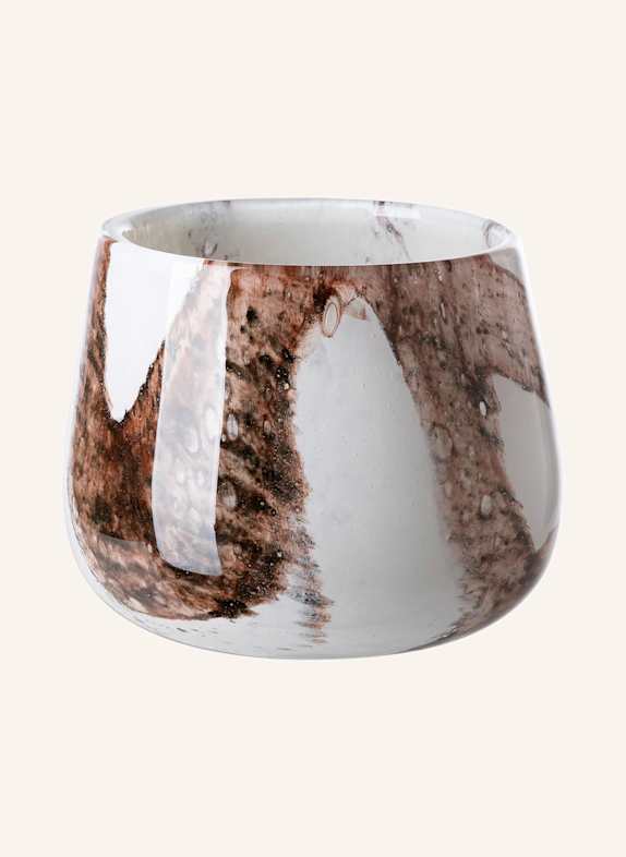 Fink Glasvase, Windlicht MELLA BRAUN/ WEISS