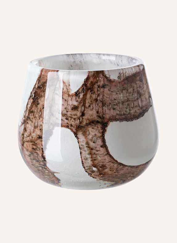 Fink Glasvase, Windlicht MELLA BRAUN/ WEISS