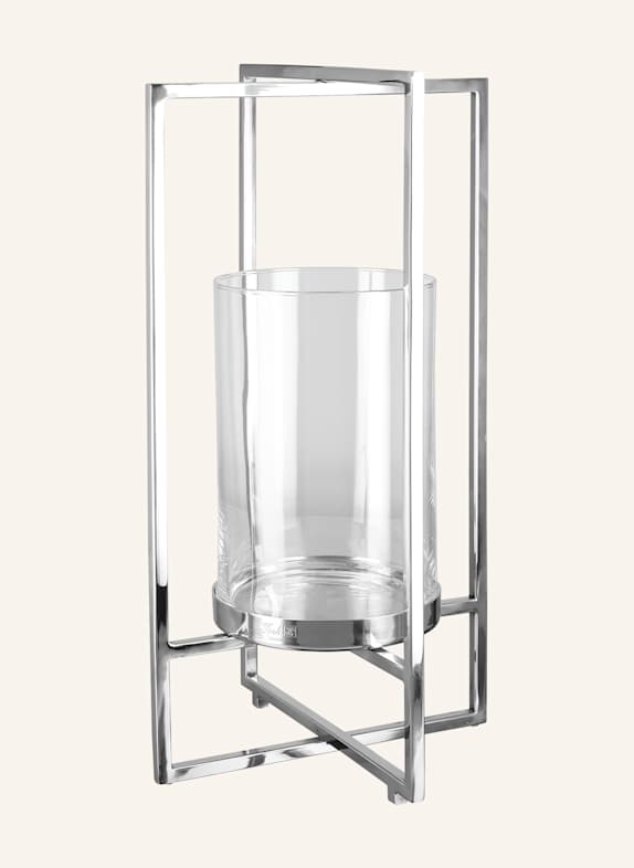 Fink Windlicht mit Glas NORMAN SILBER