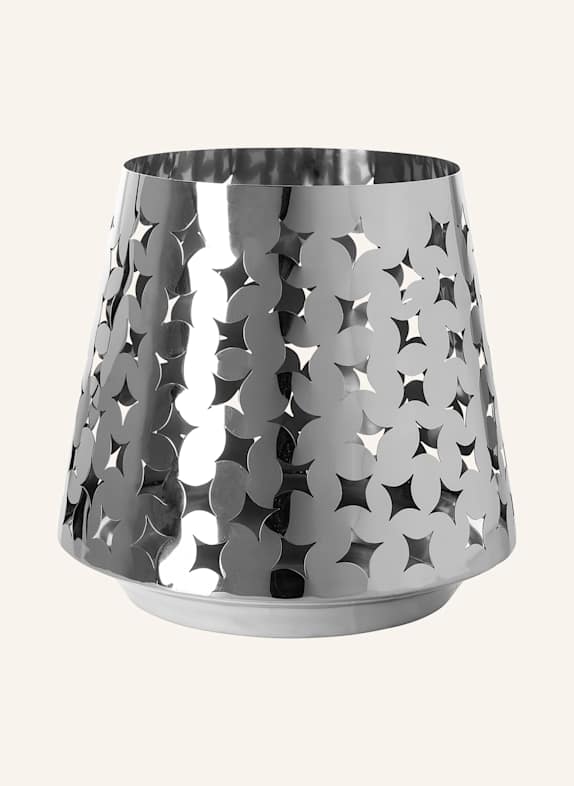 Fink Windlicht mit LED-Leuchtzylinder LUMA SILBER