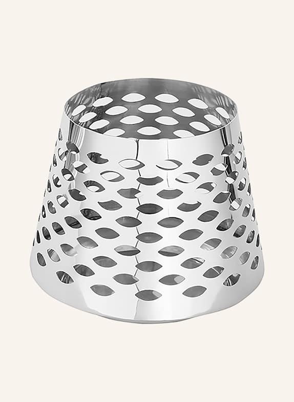 Fink Windlicht mit LED-Leuchtzylinder LUMA SILBER