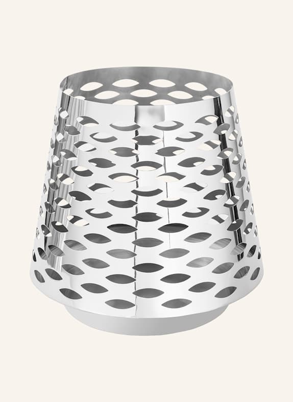 Fink Windlicht mit LED-Leuchtzylinder LUMA SILBER