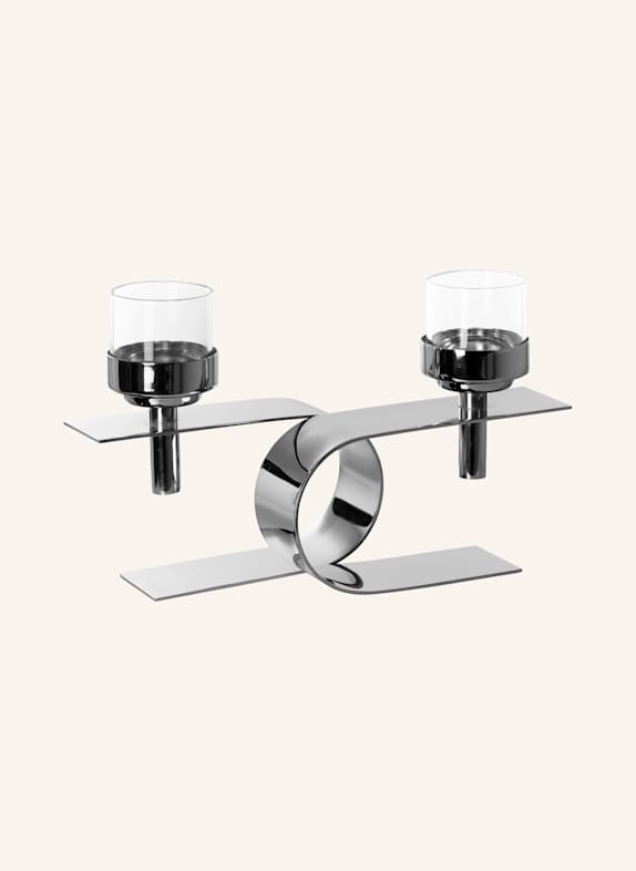 Fink Teelichthalter, 2-flammig PASSIONA SILBER