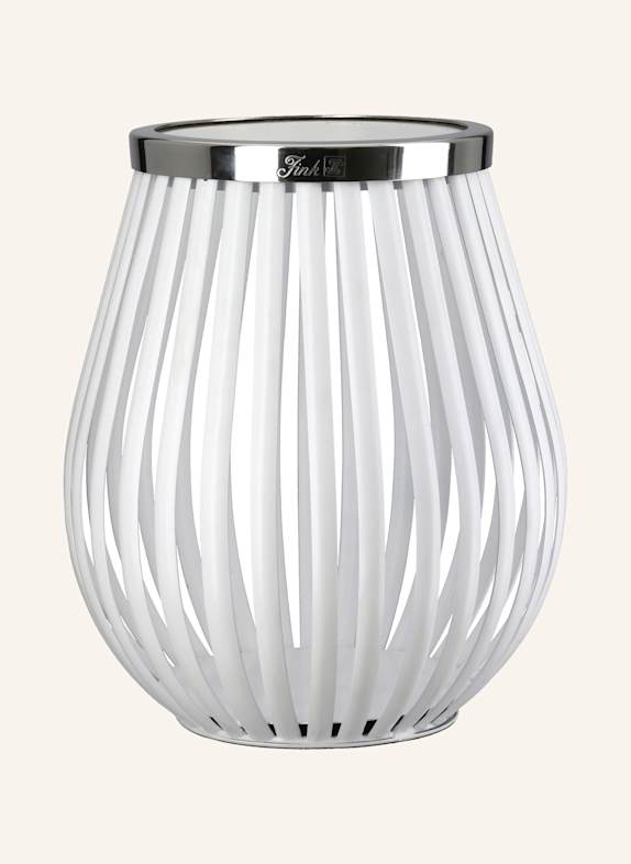 Fink Windlicht ohne Glas TAMINA SILBER/ WEISS