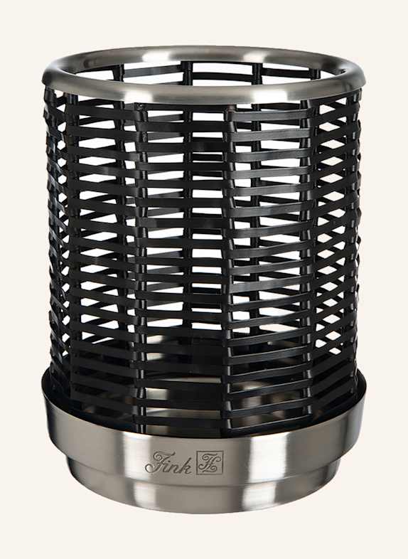 Fink Windlicht ohne Glas FLAVIO SCHWARZ/ SILBER