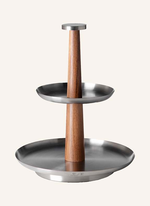 Fink 2er Etagere ROMA SILBER/ BRAUN