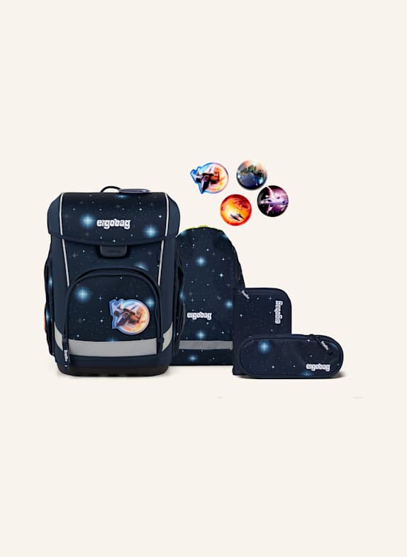 ergobag Schulranzen-Set CUBO LIGHT SET DUNKELBLAU / BLAU