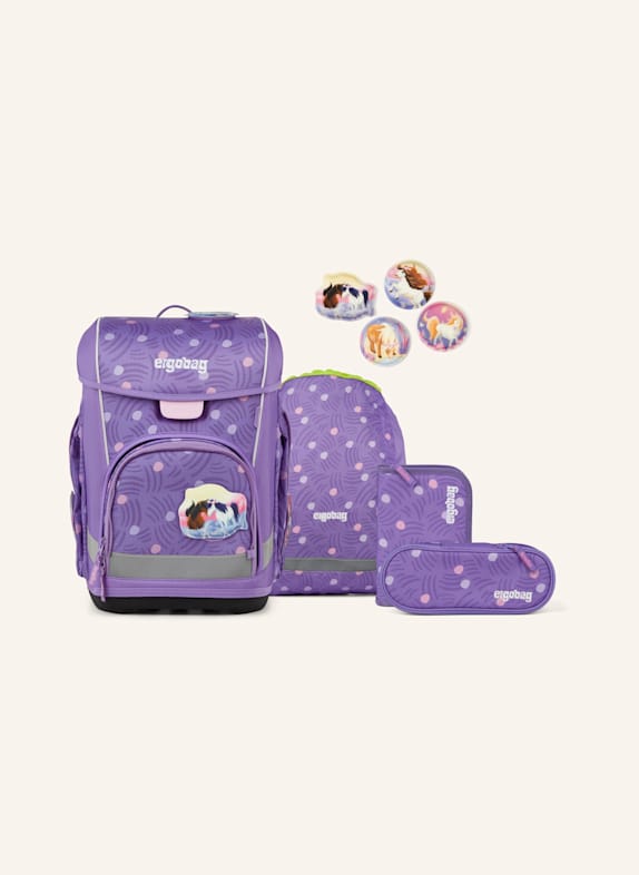 ergobag Schulranzen-Set CUBO LIGHT SET LILA/ HELLLILA