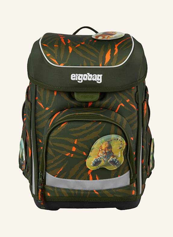 ergobag Schulranzen-Set CUBO SET OLIV/ DUNKELGRÜN/ GRÜN