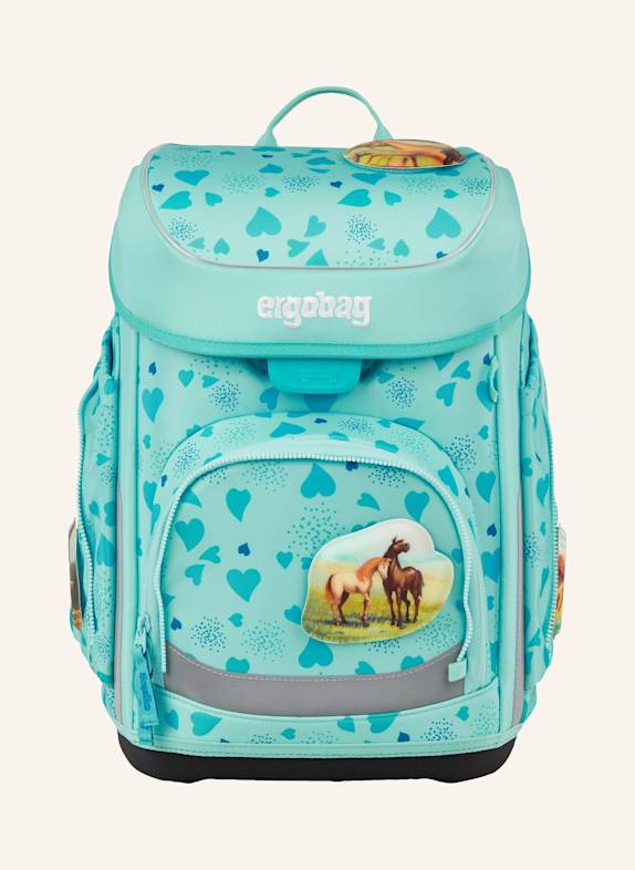 ergobag Schulranzen-Set CUBO SET TÜRKIS/ WEISS