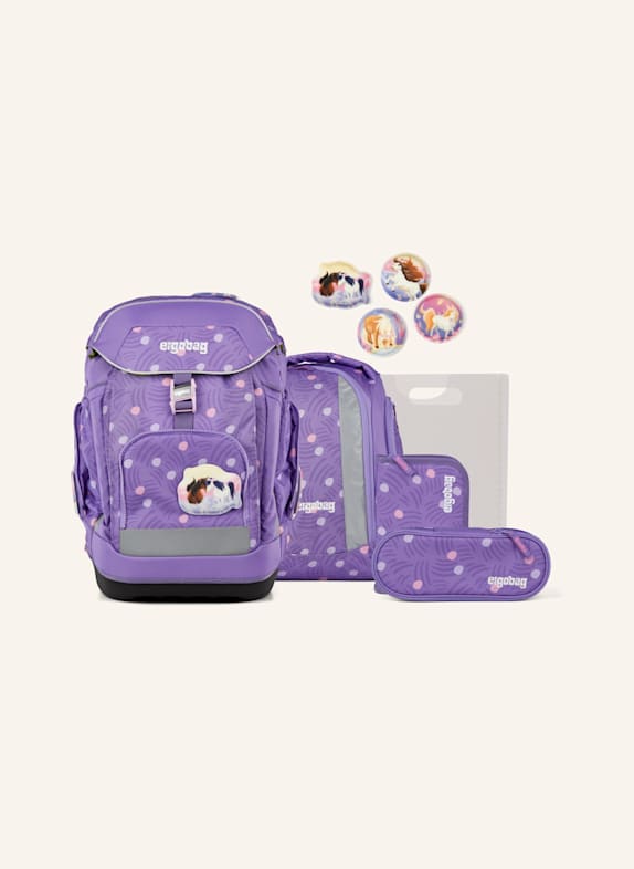 ergobag Schulranzen-Set PACK SET LILA/ HELLLILA