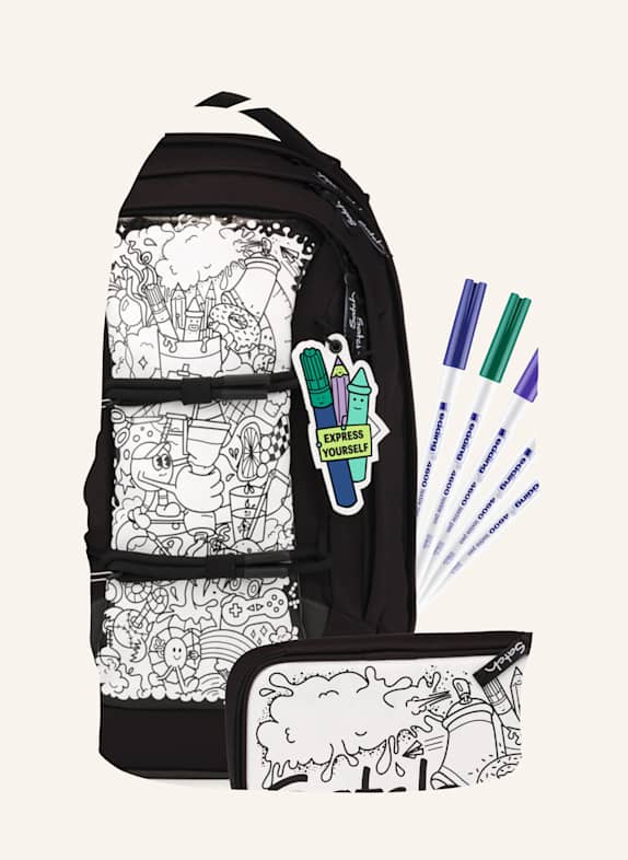 Satch Schulrucksack-Set PACK SET SCHWARZ