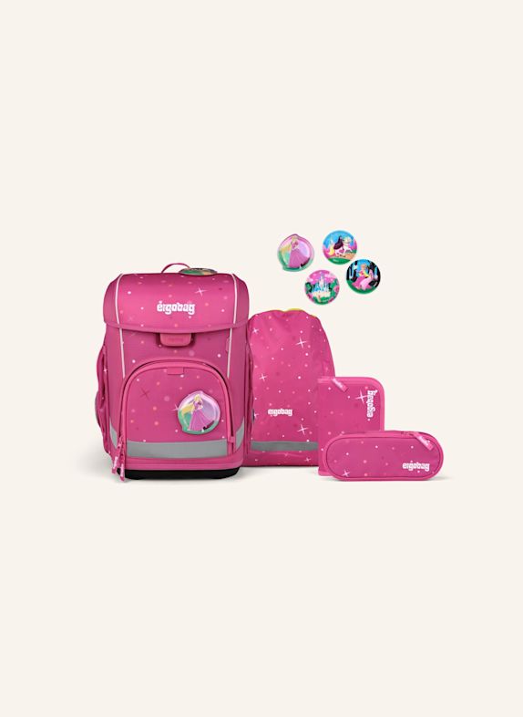 ergobag Schulranzen-Set CUBO LIGHT SET PINK