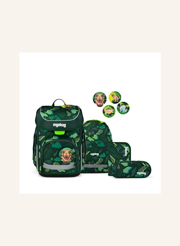 ergobag Schulranzen-Set CUBO SET GRÜN