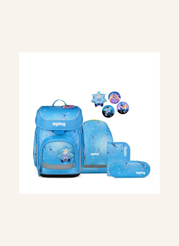 ergobag Schulranzen-Set CUBO SET BLAU