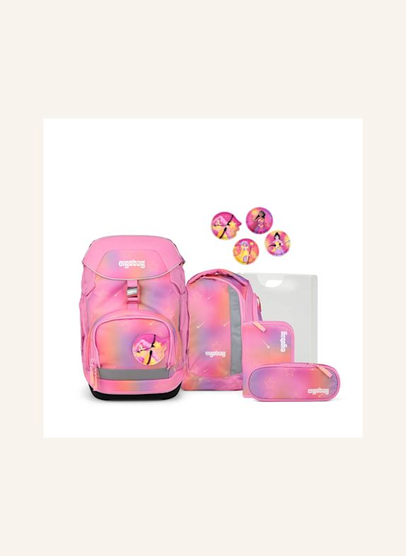 ergobag Schulranzen-Set PACK SET PINK