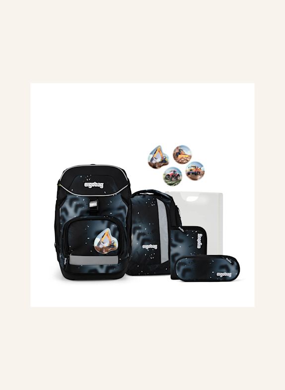 ergobag Schulranzen-Set PACK SET GRAU / DUNKELGRAU