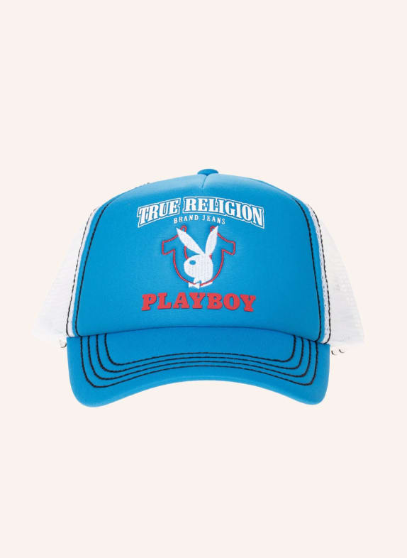 TRUE RELIGION Cap BUNNY True Religion X Playboy BLAU/ WEISS