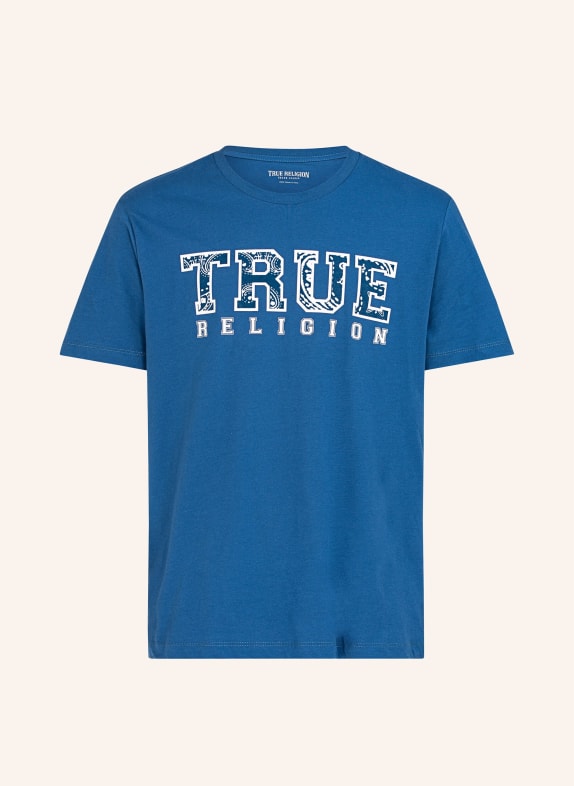 TRUE RELIGION T-Shirt PAISLEY BLAU