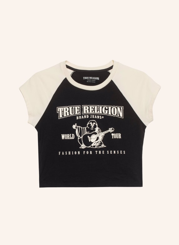 TRUE RELIGION T-Shirt Cropped BUDDHA SCHWARZ