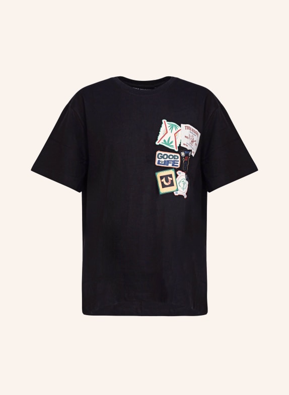 TRUE RELIGION T-Shirt PATCH SCHWARZ