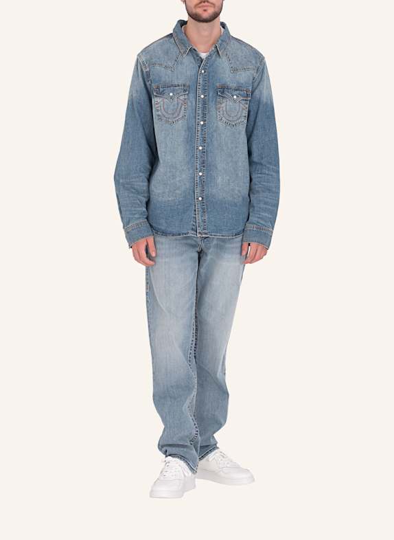 TRUE RELIGION Hemd WESTERN DENIM BLAU