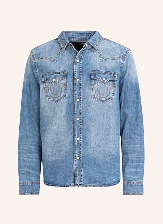 TRUE RELIGION Hemd WESTERN DENIM BLAU