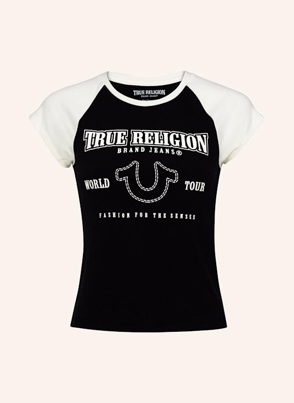 TRUE RELIGION T-Shirt RAGLAN SS SCHWARZ