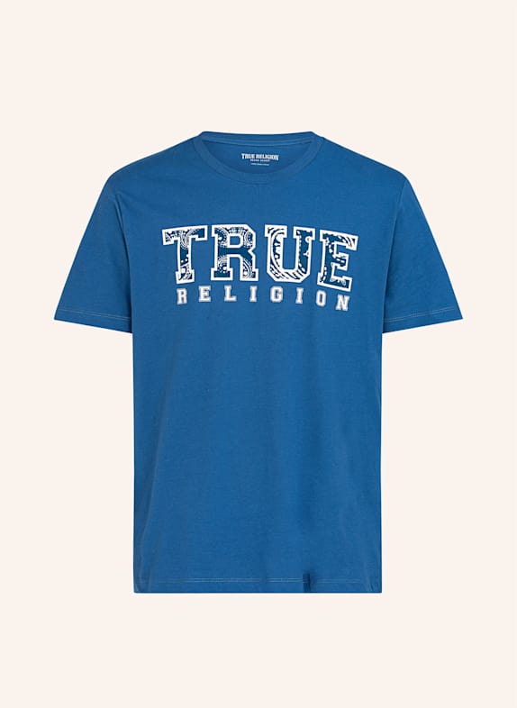 TRUE RELIGION T-Shirt PAISLEY BLAU