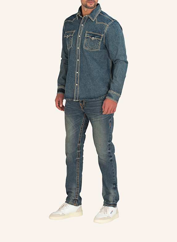 TRUE RELIGION Jeanshemd ROCKY BLAU