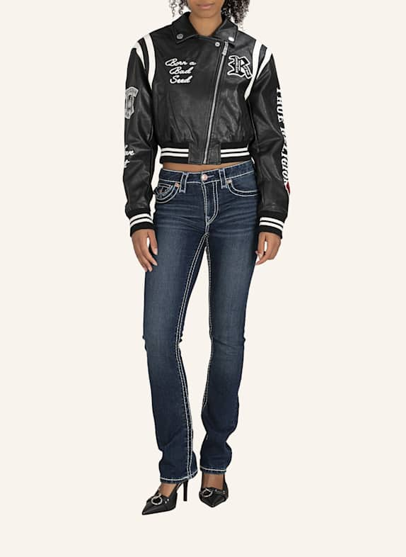 TRUE RELIGION Bomber Jacke MOTO SCHWARZ