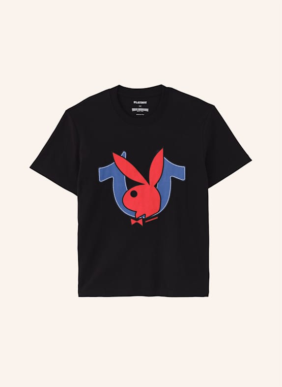 TRUE RELIGION T-Shirt BUNNY TR X PB SCHWARZ