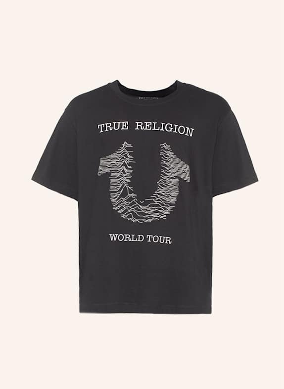 TRUE RELIGION T-Shirt  EMBRO RADIO WAVE GRAU