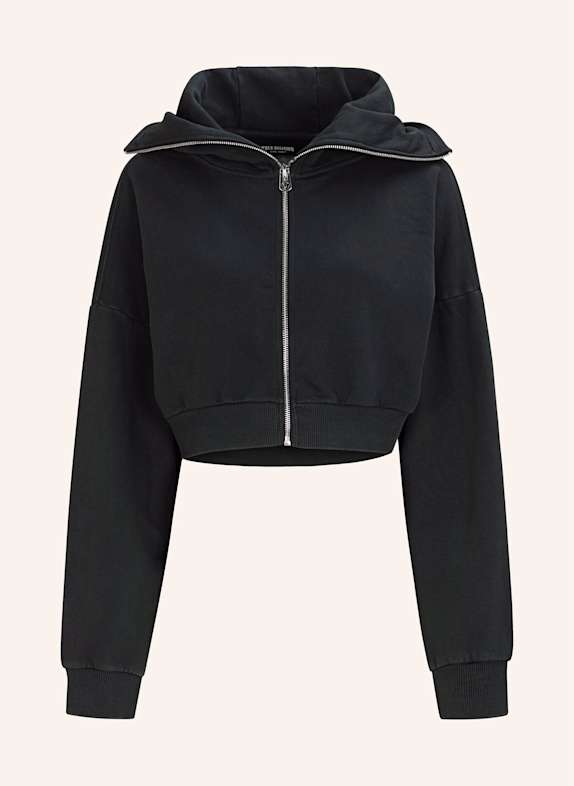 TRUE RELIGION Sweatjacke CROPPED SCHWARZ