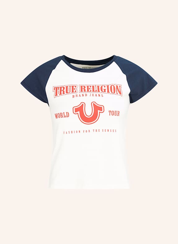 TRUE RELIGION T-Shirt WEISS/ BLAU