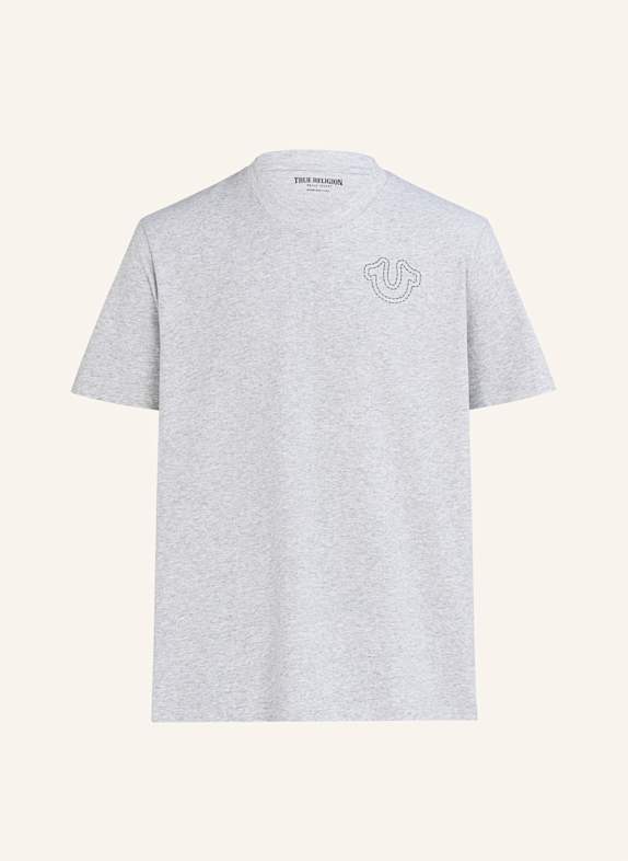 TRUE RELIGION T-Shirt STITCH HELLGRAU